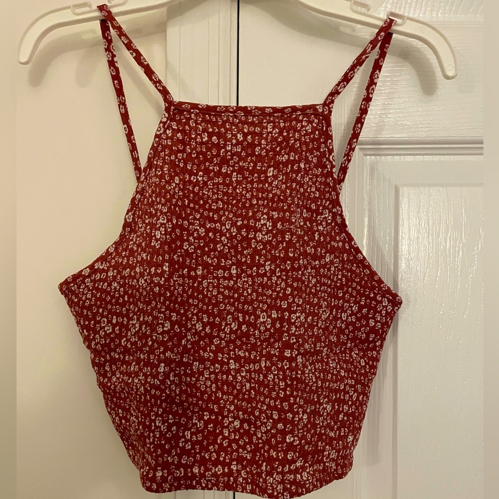 PacSun LA Hearts Red Halter Top
